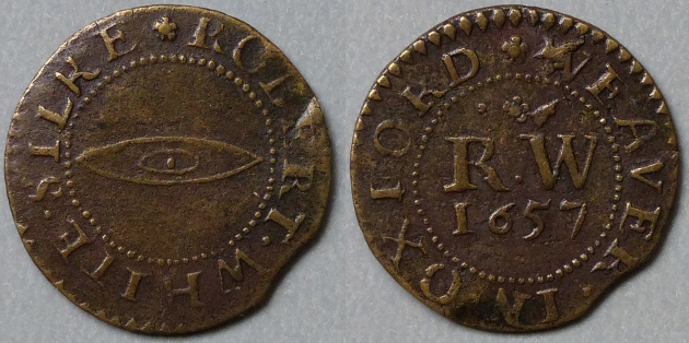 Oxford, Robert White 1657 farthing